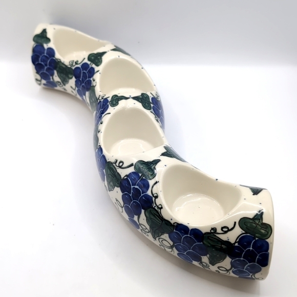 Andy Unikat Polish Pottery Advent Candle Centerpiece - Hand Made Hand Painted - Picture 2 of 15